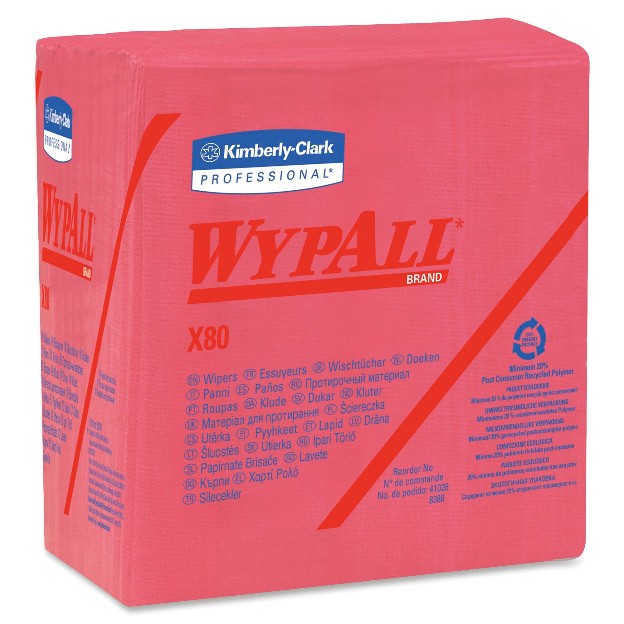 WYPALL X80 Hydroknit Quarterfold Wipers, Item Number 1541562